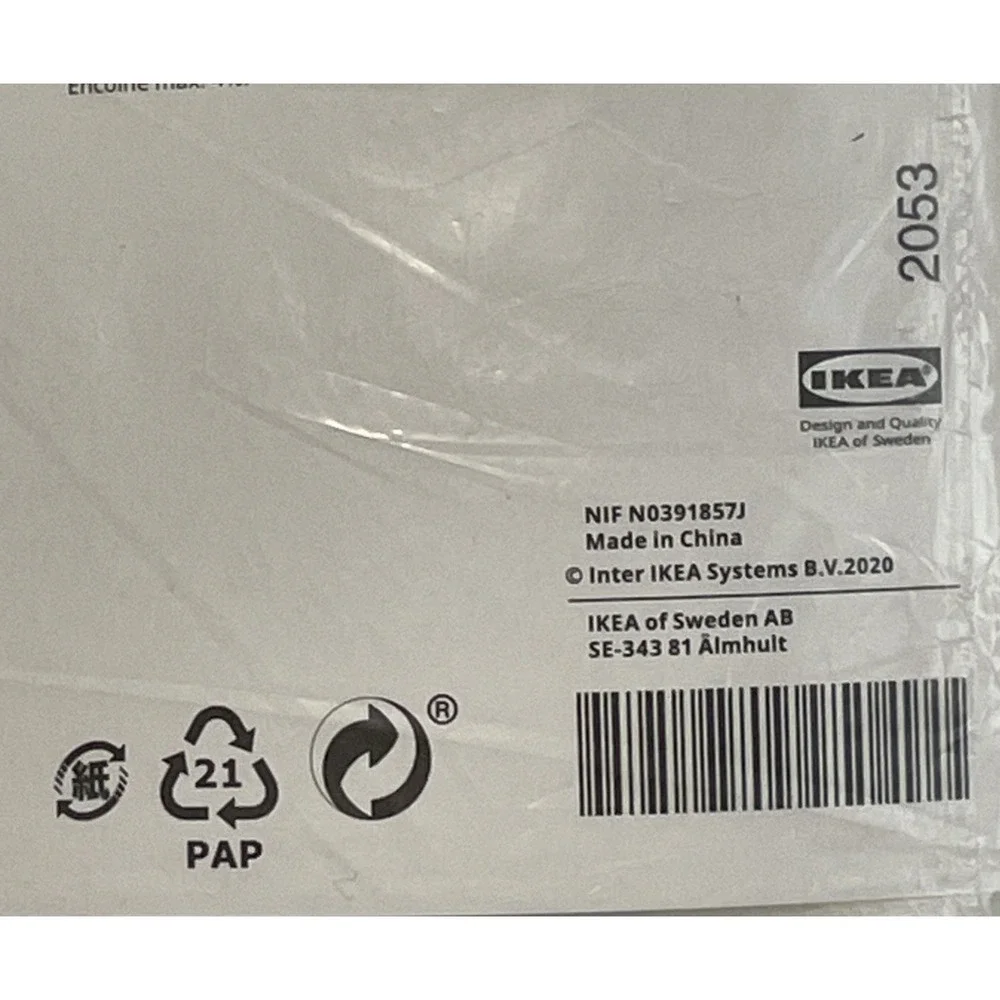NEW IKEA TIBAST Curtains (pair) White 100% Cotton 57x98 Still In Sealed Package